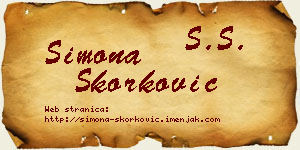Simona Skorković vizit kartica